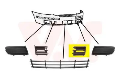 Nowy ATRAPY / ZAŚLEPKI W ZDERZAK VAN WEZEL 7622593