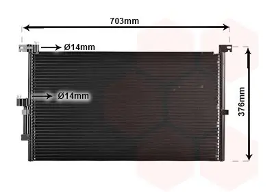 Tani Skraplacz, klimatyzacja VAN WEZEL 77005032