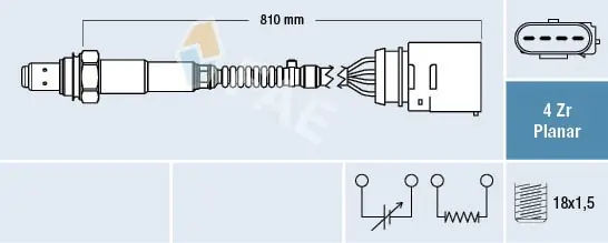 Sonda lambda FAE 77406 Łatwy zwrot