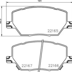 Najlepsza cena KLOCKI HAMULC. FIAT 500X  14- PRZÓD