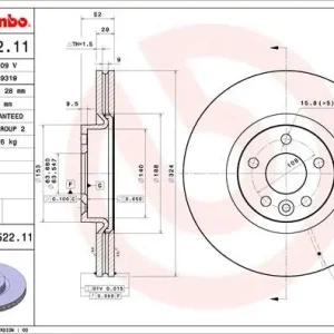Szybka wysyłka TARCZA HAMULC. VOLVO XC60  08- PRZÓD
