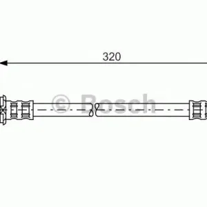 Przewód hamulcowy giętki BOSCH 1987481181 Popularny