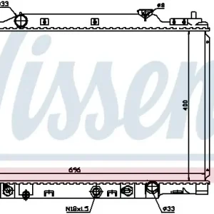 Darmowy zwrot Chłodnica silnika NISSENS 68104 19010PNAG01