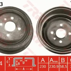 Bęben hamulcowy TRW DB4003 568056 Szybka dostawa