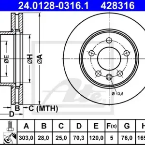 Wysoka jakość TARCZA HAMULCOWA VW CRAFTER 16- PRZÓD