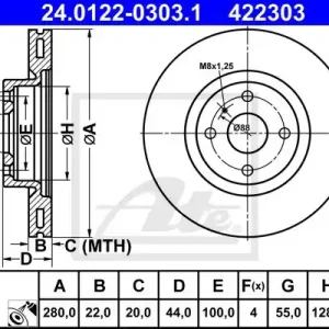 Oferta czasowa TARCZA HAM.PRZOD