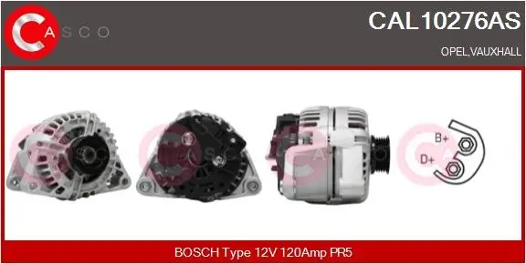 Oferta czasowa ALTERNATOR 12V 120A CASCO CAL10276AS