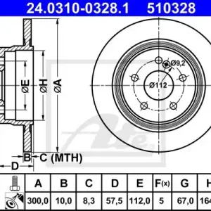 Dodaj do koszyka TARCZA HAM.TYL POWER DISC MERC.C W204 07