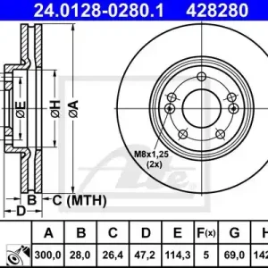 Dodaj do koszyka TARCZA HAM.PRZOD KIA SPORTAGE 04-10